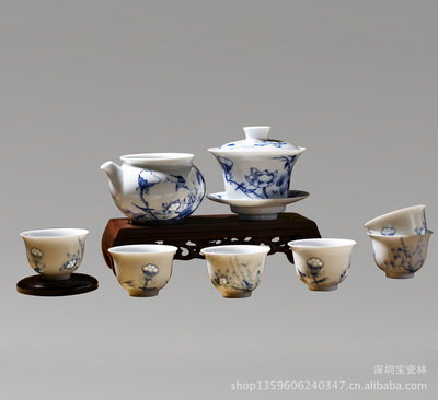 高端商務(wù)禮品瓷 青花玲瓏功夫茶具的鑒賞與市場(chǎng)探析
